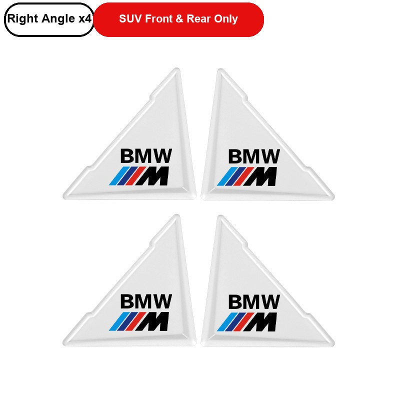 BMW M-Mark White door corner guard, Right Angle x4