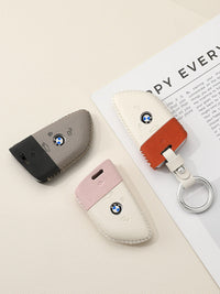 BMW Two-Tone Leather Key Case - Handmade Stitched Cover