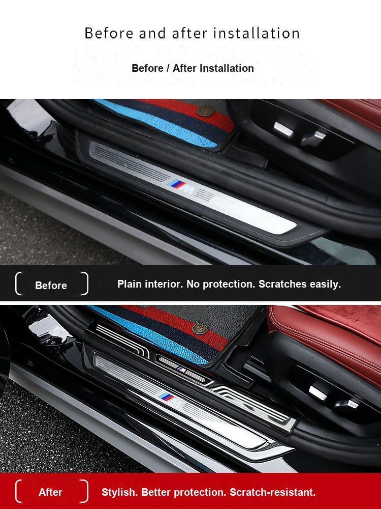 BMW Door Sill Guard - Before and After Installation Comparison