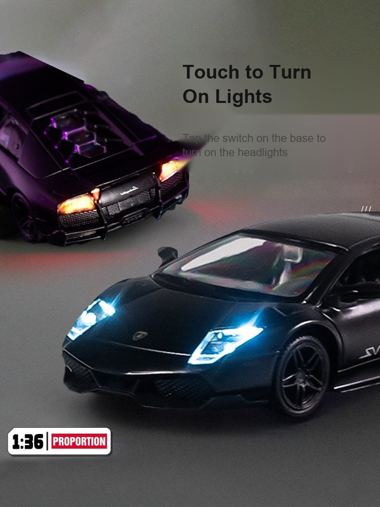 Supercar floating car model headlight touch control feature