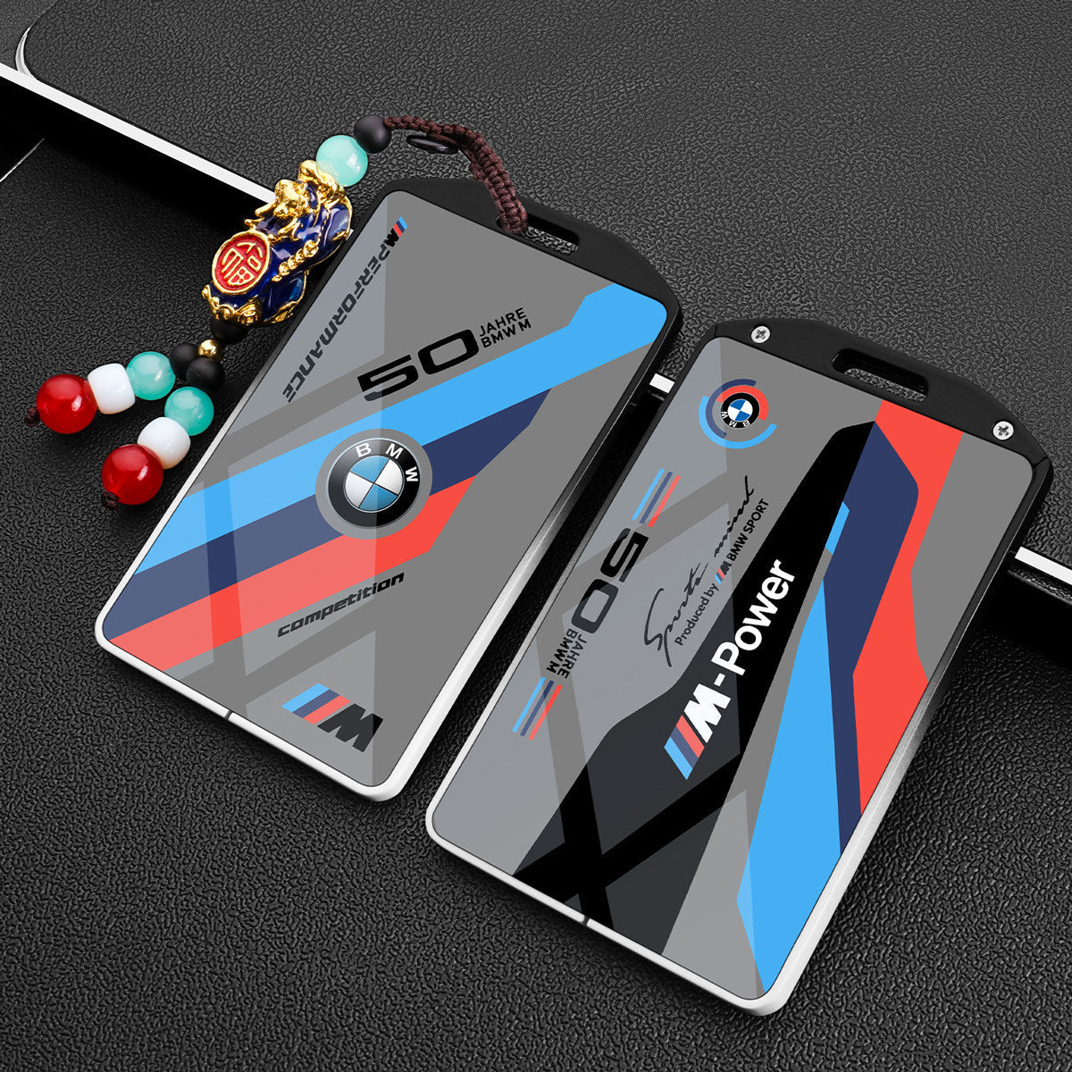 BMW Card Key Cover - Racing-Style Metal Card Holder