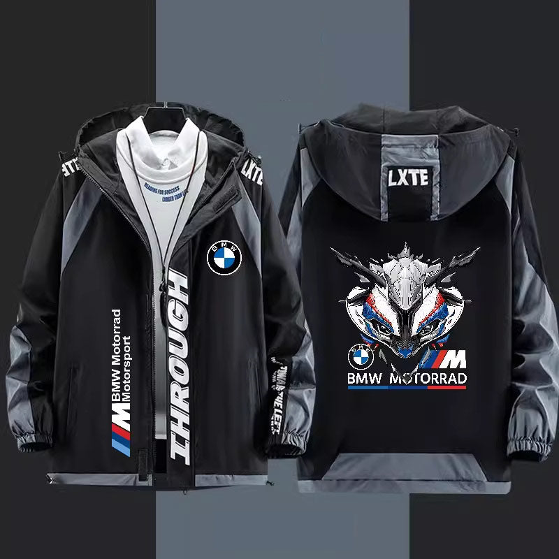 BMW M Power Windbreaker Jacket - Hooded, Customizable Graphics
