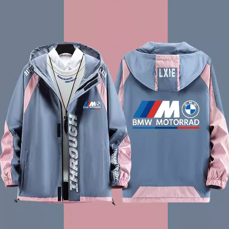 BMW M Power Windbreaker Jacket - Hooded, Customizable Graphics