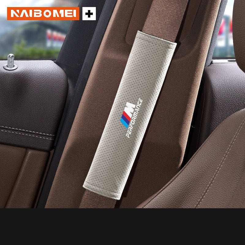 BMW M Seat Belt Shoulder Pad Cover - Suede Strap Protector