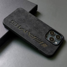 Alcantara iPhone Case with Carbon Fiber Logo – M Power / AMG Style Luxury Protective Cover