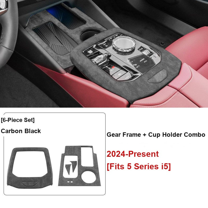 BMW 5 Series i5 gear and cup holder combo carbon black