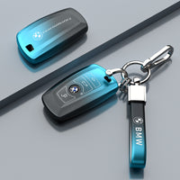 BMW TPU Key Fob Case Cover with Keychain – Matte Gradient Shell (F-Series 3/5 Series, X3, GT, 1 Series)