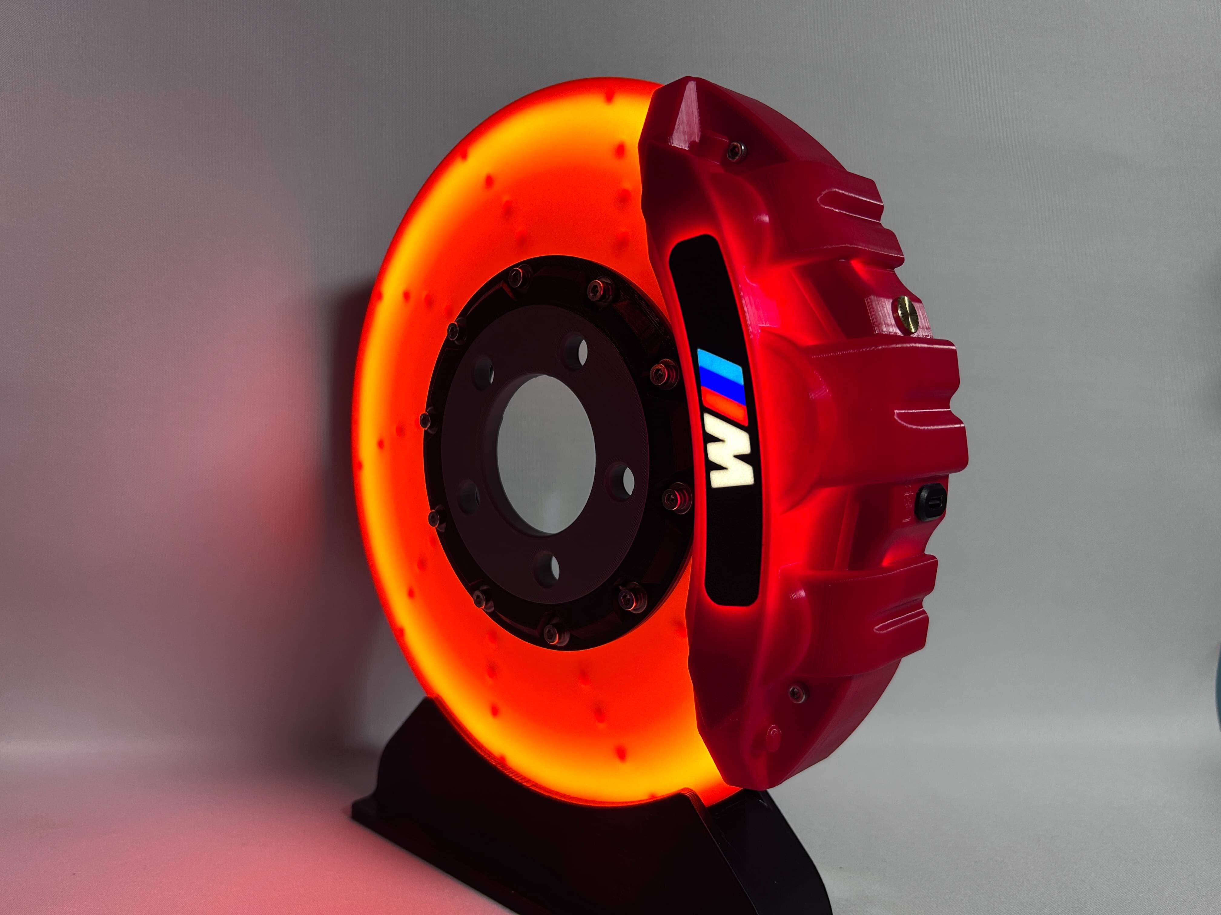 BMW M Series Brake Disc Light Luminous Caliper Car Enthusiast Creative Desktop Wall Mounted Charging Ambient Night Light