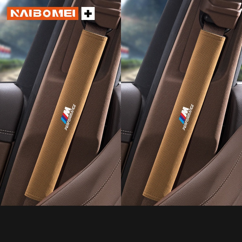 BMW M Seat Belt Shoulder Pad Cover - Suede Strap Protector