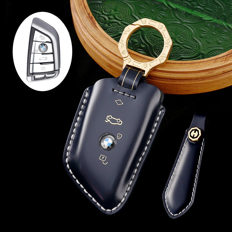BMW Horseshoe-Style Genuine Leather Key Case
