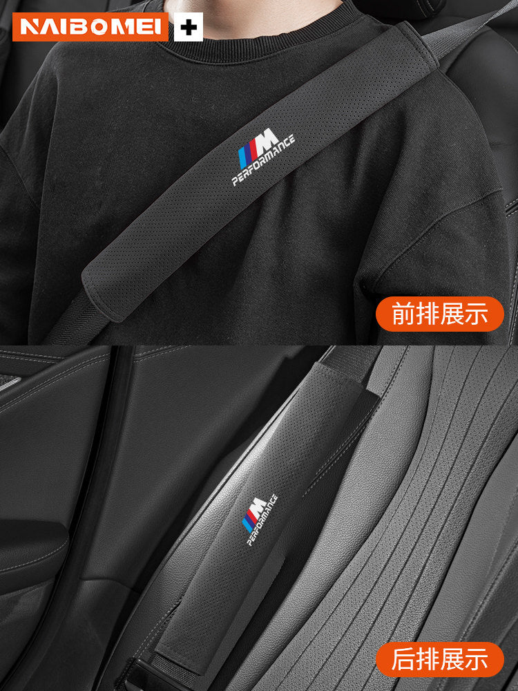 BMW M Seat Belt Shoulder Pad Cover - Suede Strap Protector