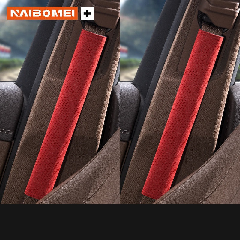 BMW M Seat Belt Shoulder Pad Cover - Suede Strap Protector