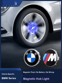 BMW Magnetic Levitation Wheel Hub Light Caps - Floating Logo Set