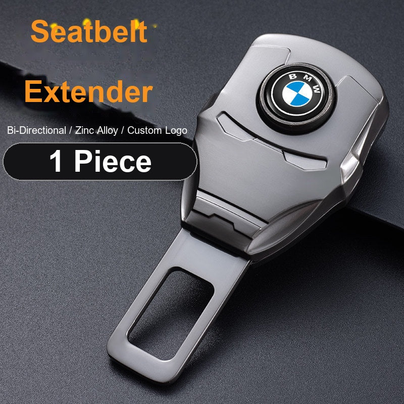 BMW seat belt buckle extender close-up - Classic BMW style, single