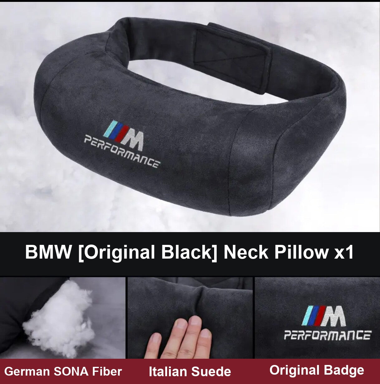BMW M Performance neck pillow single, original black