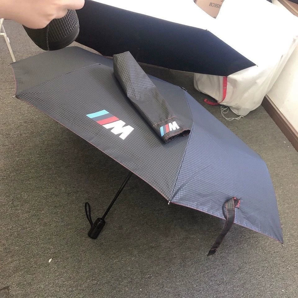 Hand opening BMW M carbon fiber pattern automatic folding umbrella