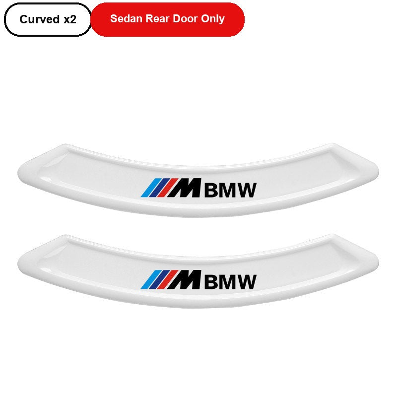 BMW M-Mark White door corner guard, Curved x2