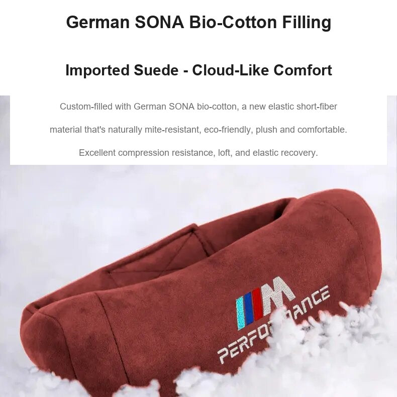 BMW M Performance neck pillow and lumbar support set, German SONA cotton filling