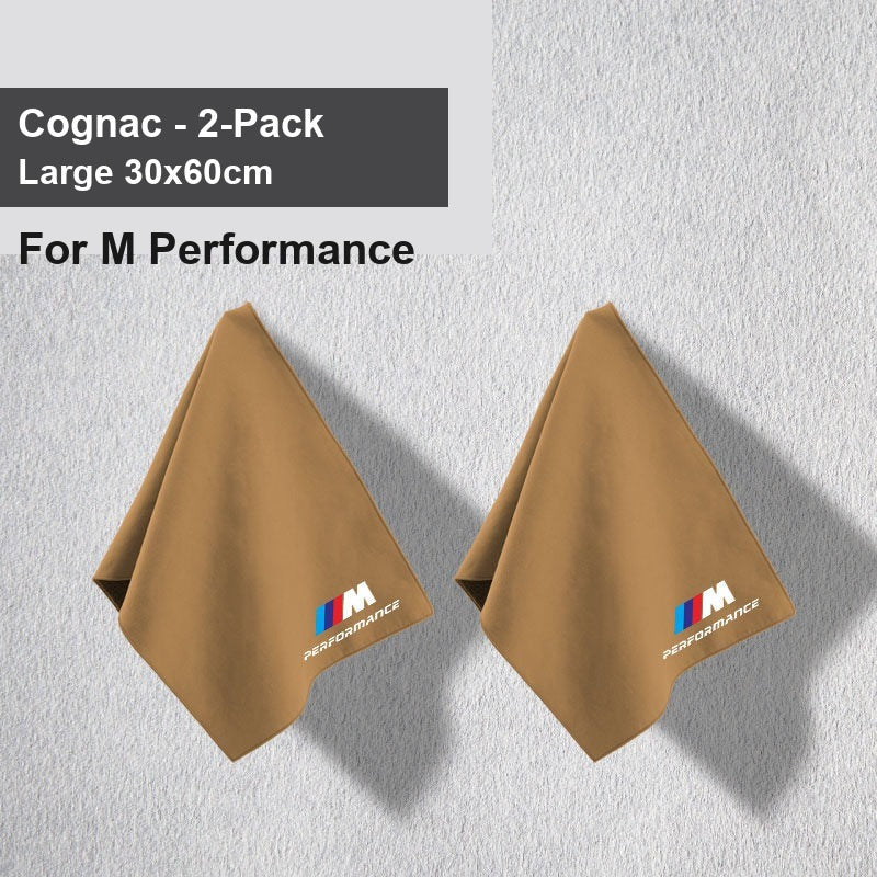 BMW car wash towel - M Performance Cognac Large 2 Pack