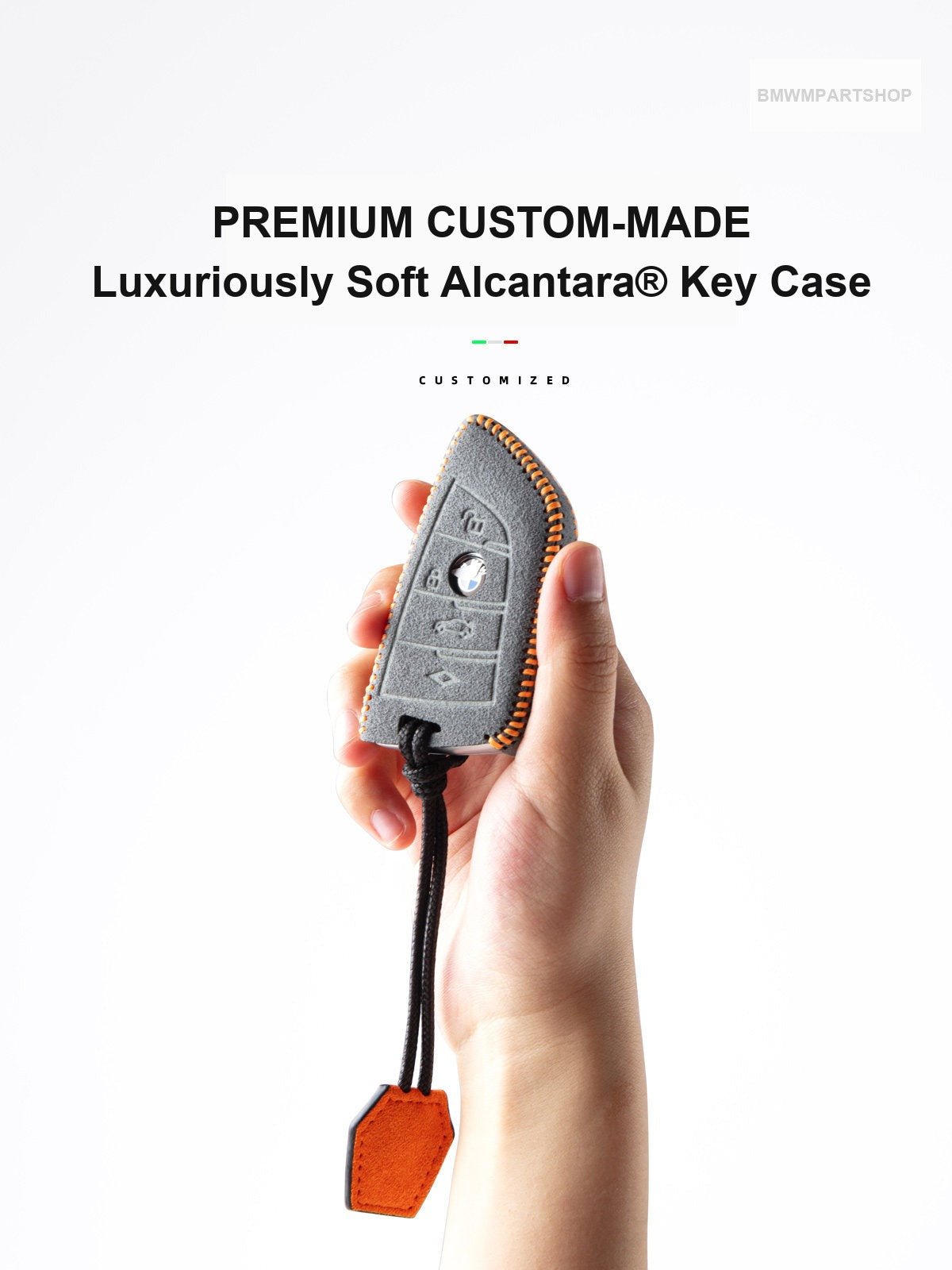 BMW Alcantara Key Fob Case - Custom Handmade Lanyard Cover