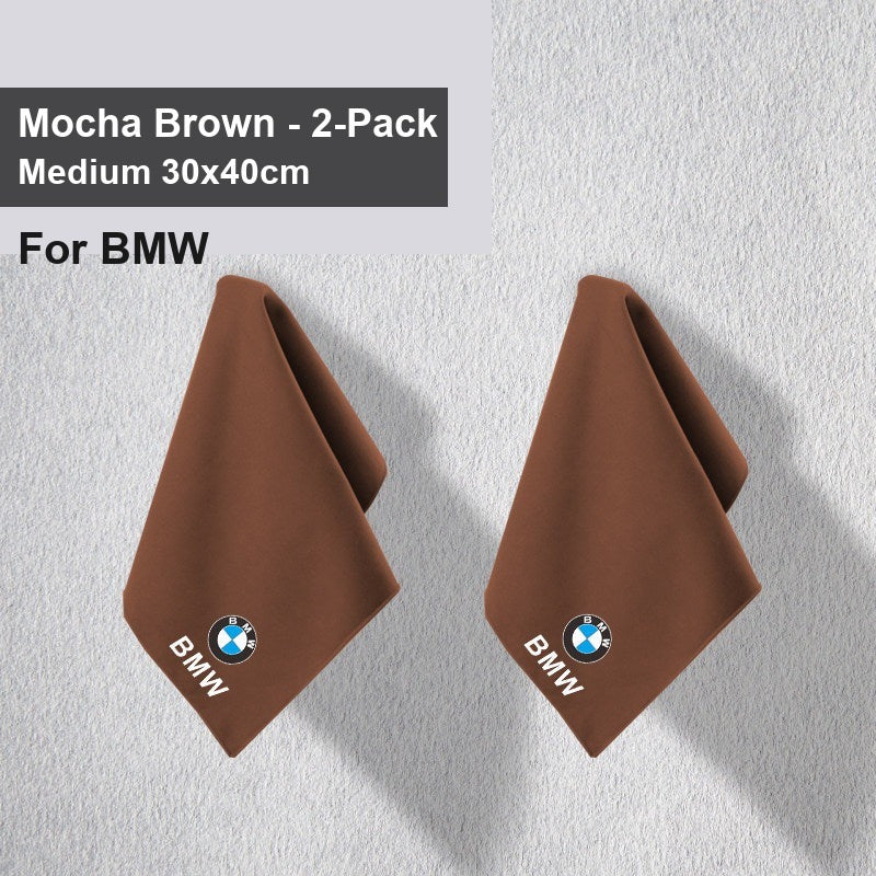 BMW car wash towel - BMW Mocha Brown Medium 2 Pack