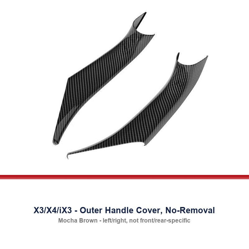 BMW door handle cover - 2018-2024 X3ix3X4 [Carbon Fiber Texture Door Handle Covers] Compatible with both front and rear doors