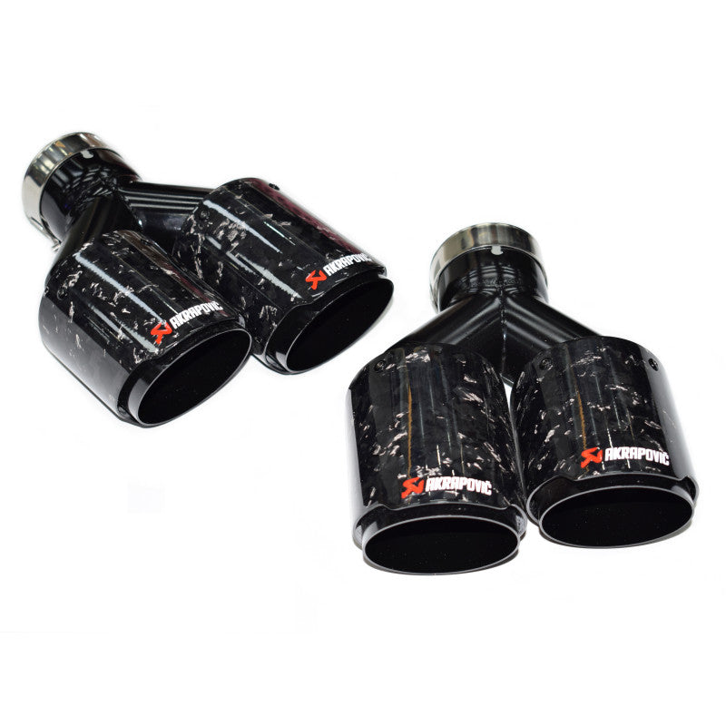 DEX. TY forged stainless steel four-out carbon fiber tailpipe is suitable for BMW Audi Mazda AK style exhaust pipe modification