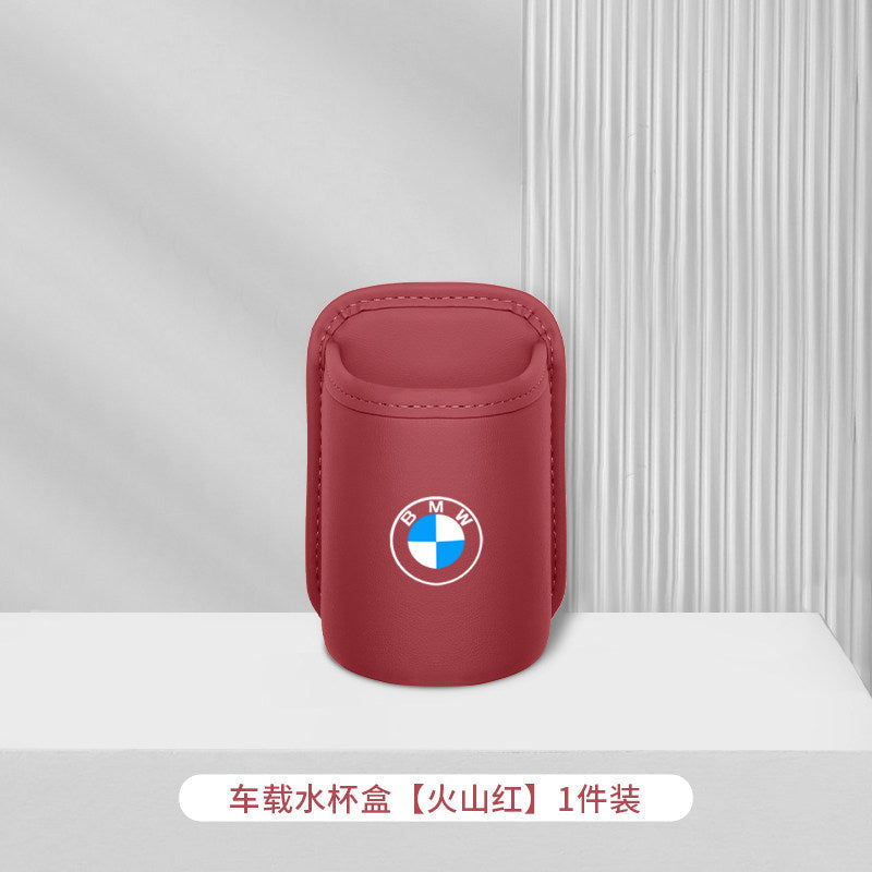 For BMW i3 Series 5 Series 7 Series Car Water Cup Holder X1iX3X4X5X7 Car Placement Box Door Trash Can