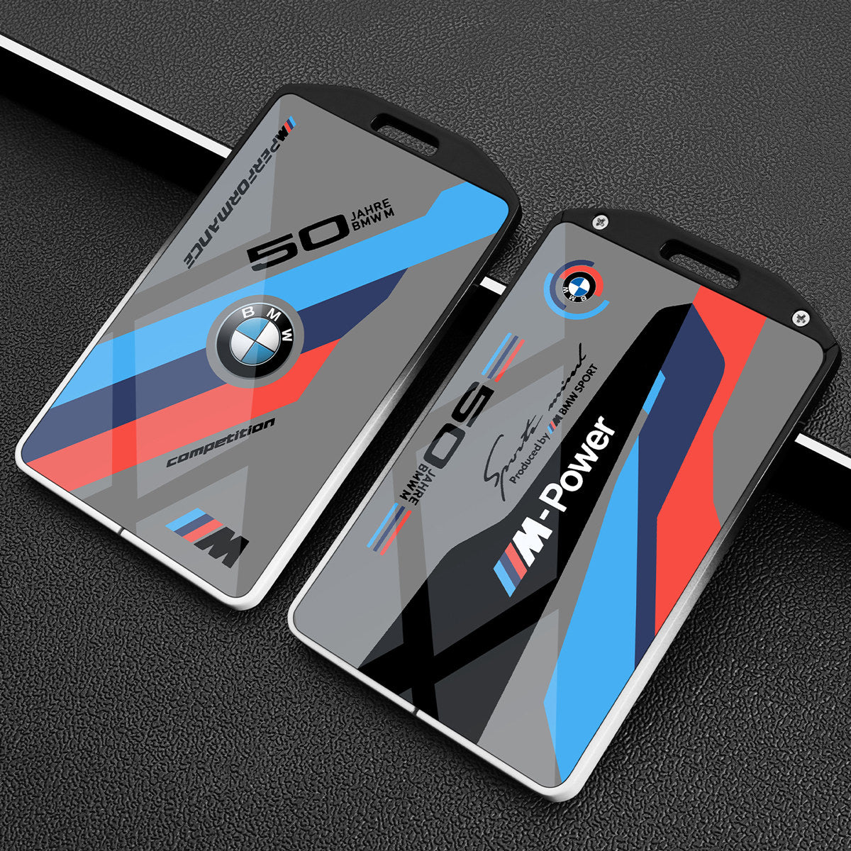 BMW Card Key Cover - Racing-Style Metal Card Holder