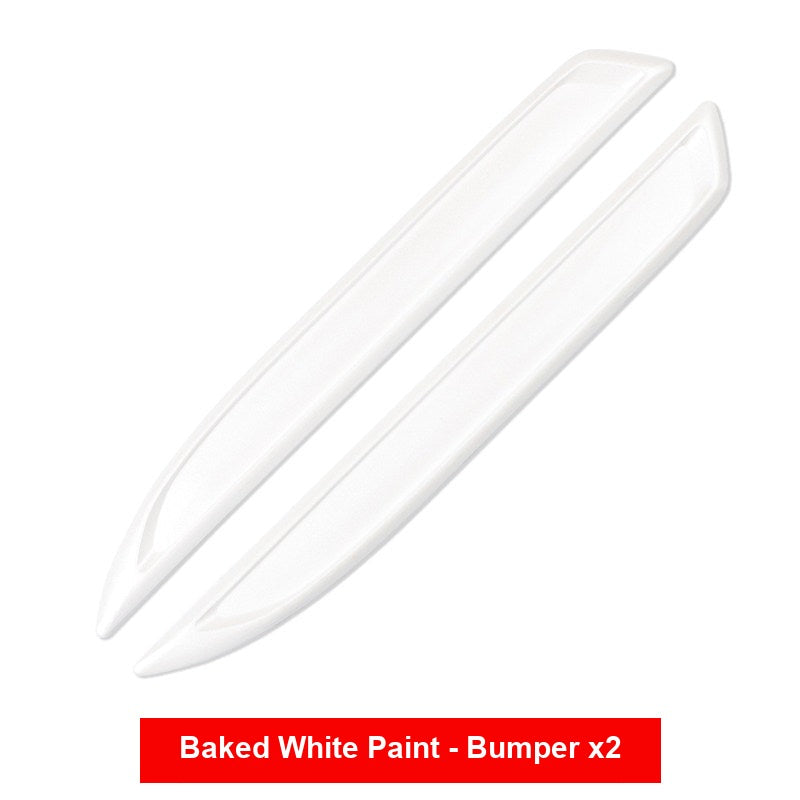 BMW baked white paint bumper guard strips, set of 2
