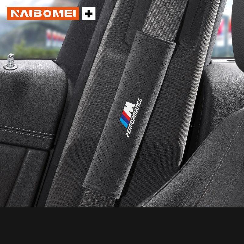 BMW M Seat Belt Shoulder Pad Cover - Suede Strap Protector