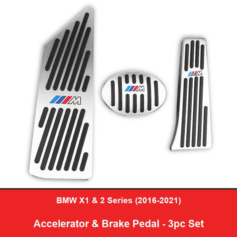 BMW X1 and 2 Series accelerator and brake pedal cover 3-piece set
