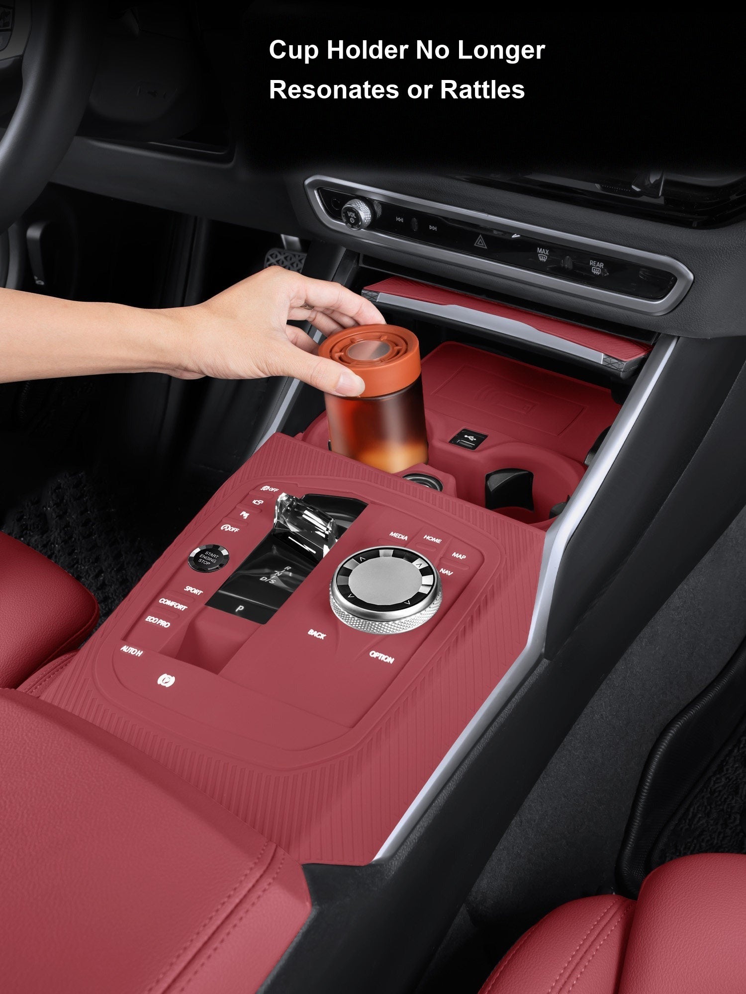 BMW center console silicone pad, multiple fitments and colors