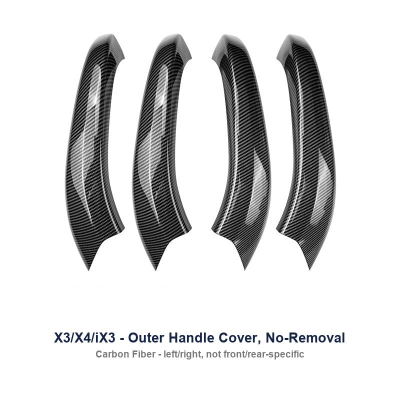 BMW door handle cover - 18-24 X3X4 ix3 [Outer Handle] Carbon Fiber Pattern 4 pieces