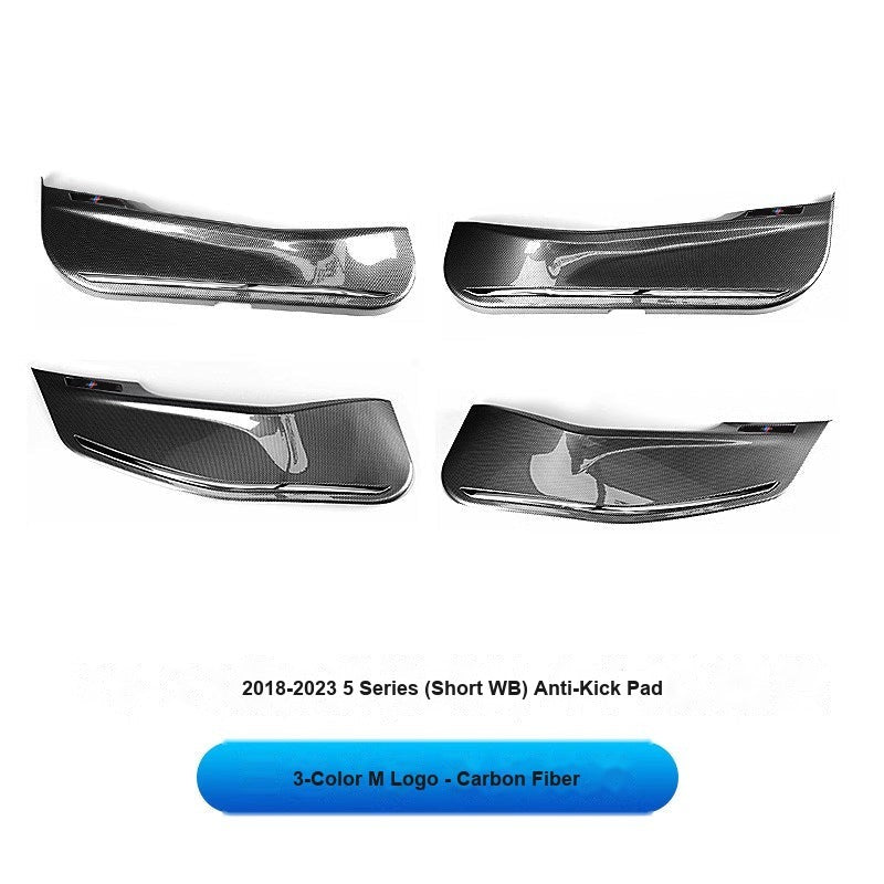 BMW 2018-2023 5 Series Short Wheelbase - Carbon Fiber Door Anti-Kick Pads (4-Piece) - Carbon Fiber Anti-Kick Pad