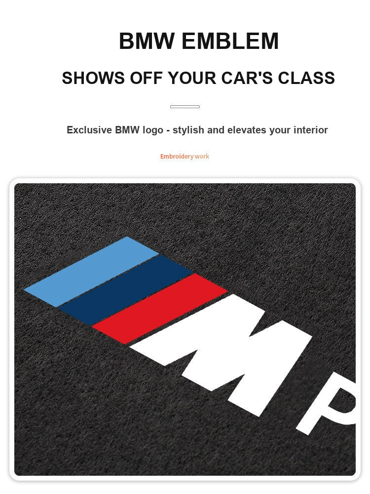 BMW trunk partition with embroidered BMW emblem