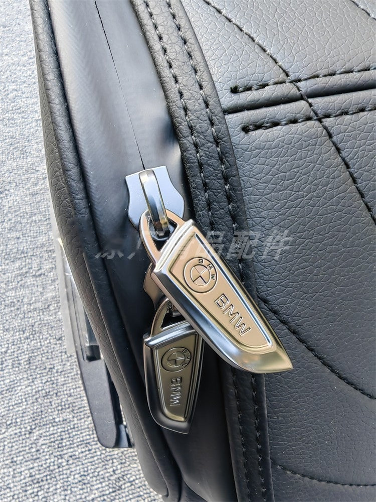BMW foldable leather trunk storage box with mesh pocket - cargo organizer for X3 X5