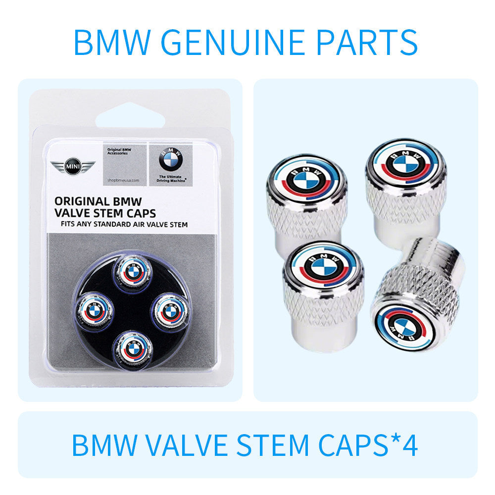 BMW M Aluminum Alloy Tire Valve Stem Caps - Set of 4