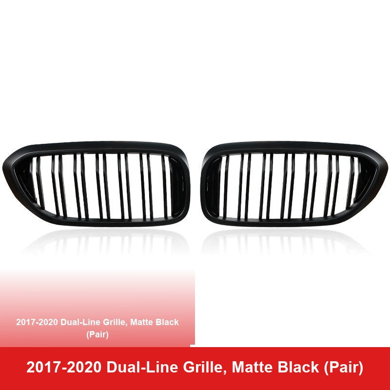 BMW 5 Series Grille - 2017-2020 Dual-Line Grille, Matte Black (Pair)