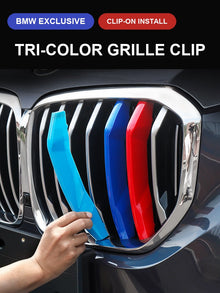 BMW M Performance Kidney Grille Stripes – Tri-Color Clip-On Trim
