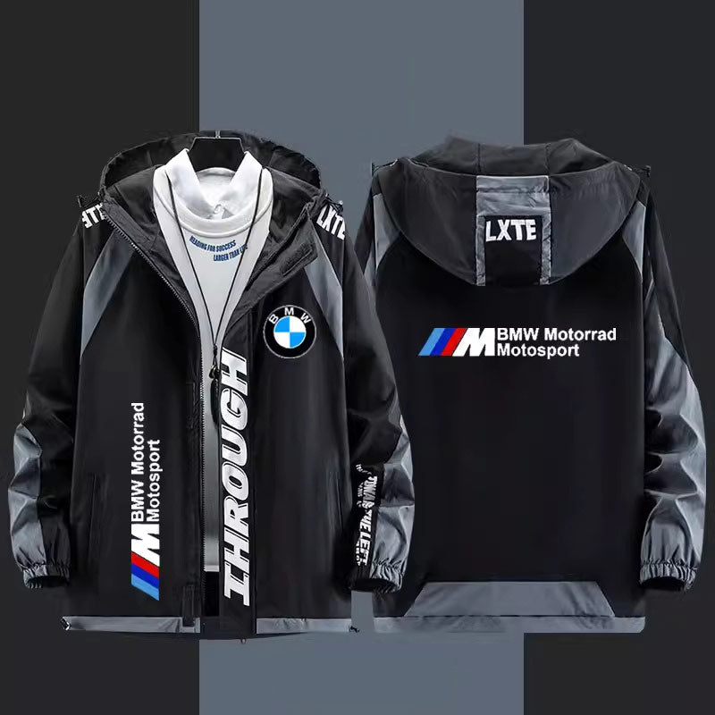 BMW M Power Windbreaker Jacket - Hooded, Customizable Graphics