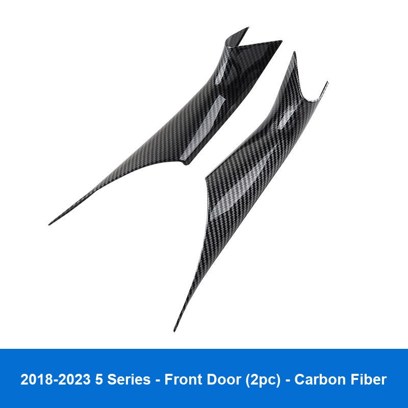 BMW door handle cover - (Carbon fiber pattern) 2018-2023 5 Series [Door Pull Handle] Front Door 2 pieces