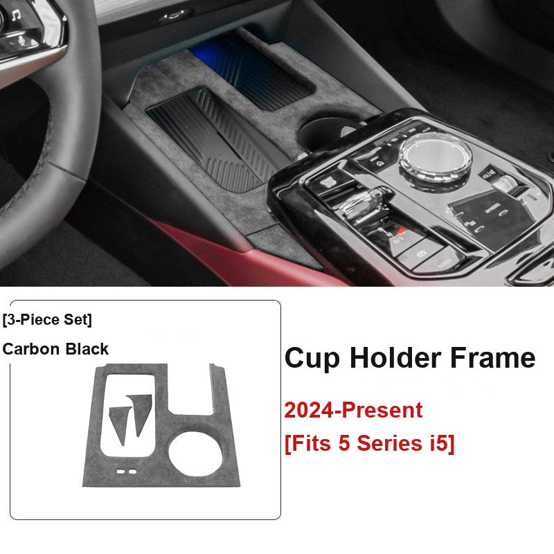 BMW 5 Series i5 cup holder frame carbon black