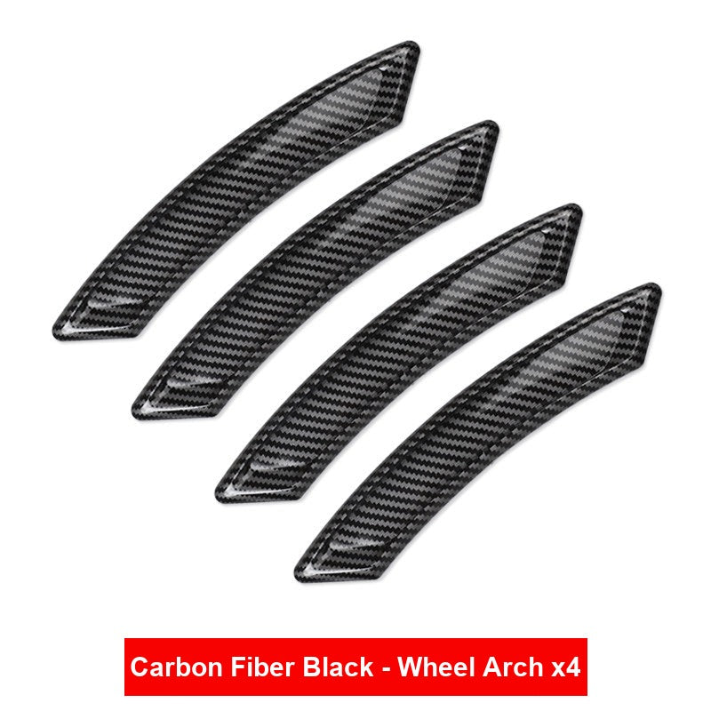 BMW carbon fiber pattern wheel arch guard strips, no badge, set of 4