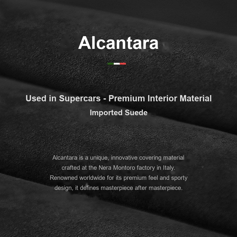 Alcantara suede material used in supercar interiors