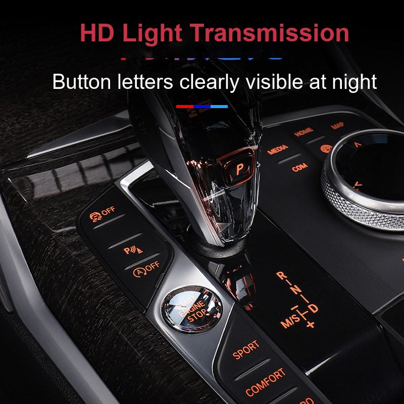 BMW start-stop button crystal cover - HD light transmission at night