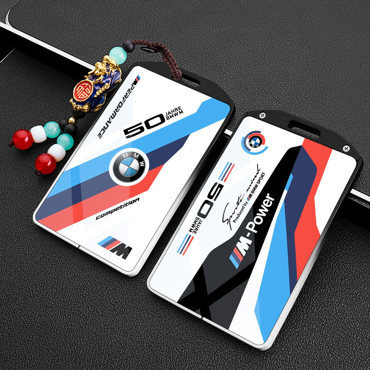 BMW Card Key Cover - Racing-Style Metal Card Holder