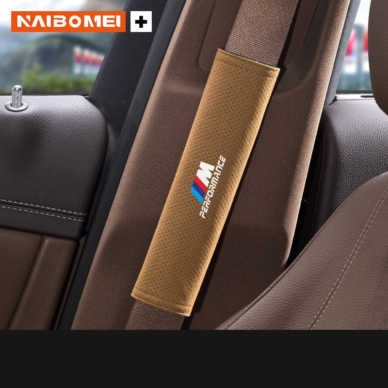 BMW M Seat Belt Shoulder Pad Cover - Suede Strap Protector