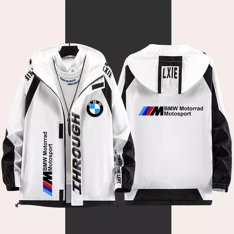 BMW M Power Windbreaker Jacket - Hooded, Customizable Graphics