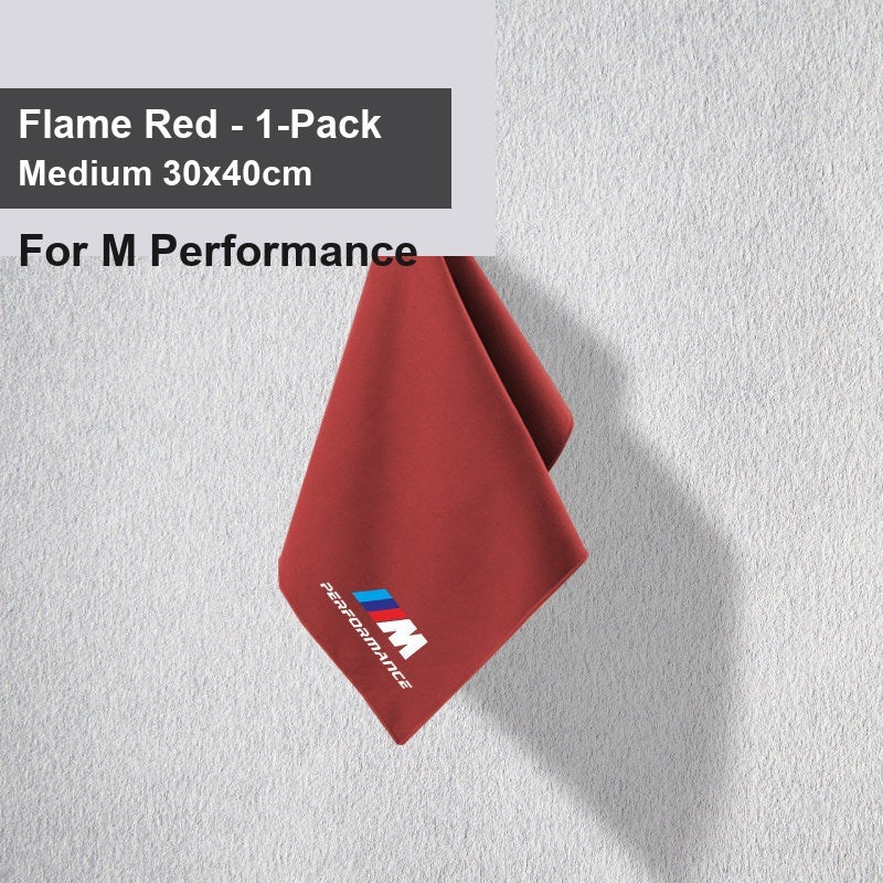 BMW car wash towel - Entering one M Performance flame red medium size
